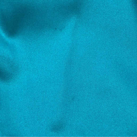 VTG Paris Fashion Co. Pleated Blue/Green Satin Pants Sz 6 Tapered Leg Balloon - Picture 8 of 15